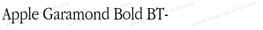 Apple Garamond Bold BT字体转换